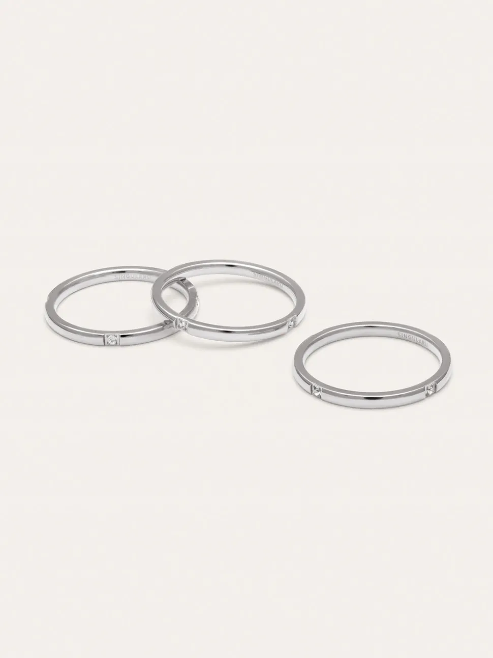 Pack 3 Anillos Palmar Spark Acero