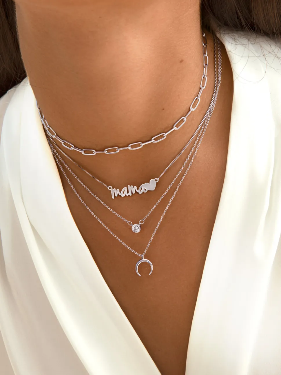 Pack 2 Collares Spark + Mini Moonset Plata
