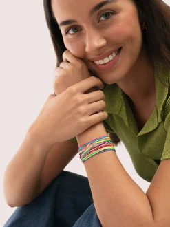 Pack 3 Pulseras Neon Rainbow Fruits Acero