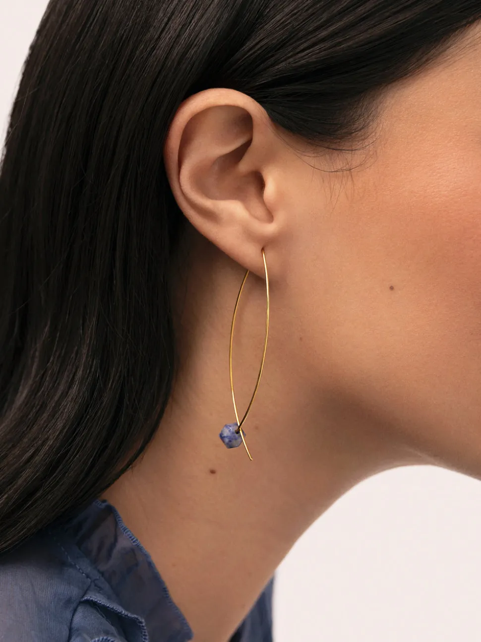 Pendientes Arch Stone Acero Baño Oro