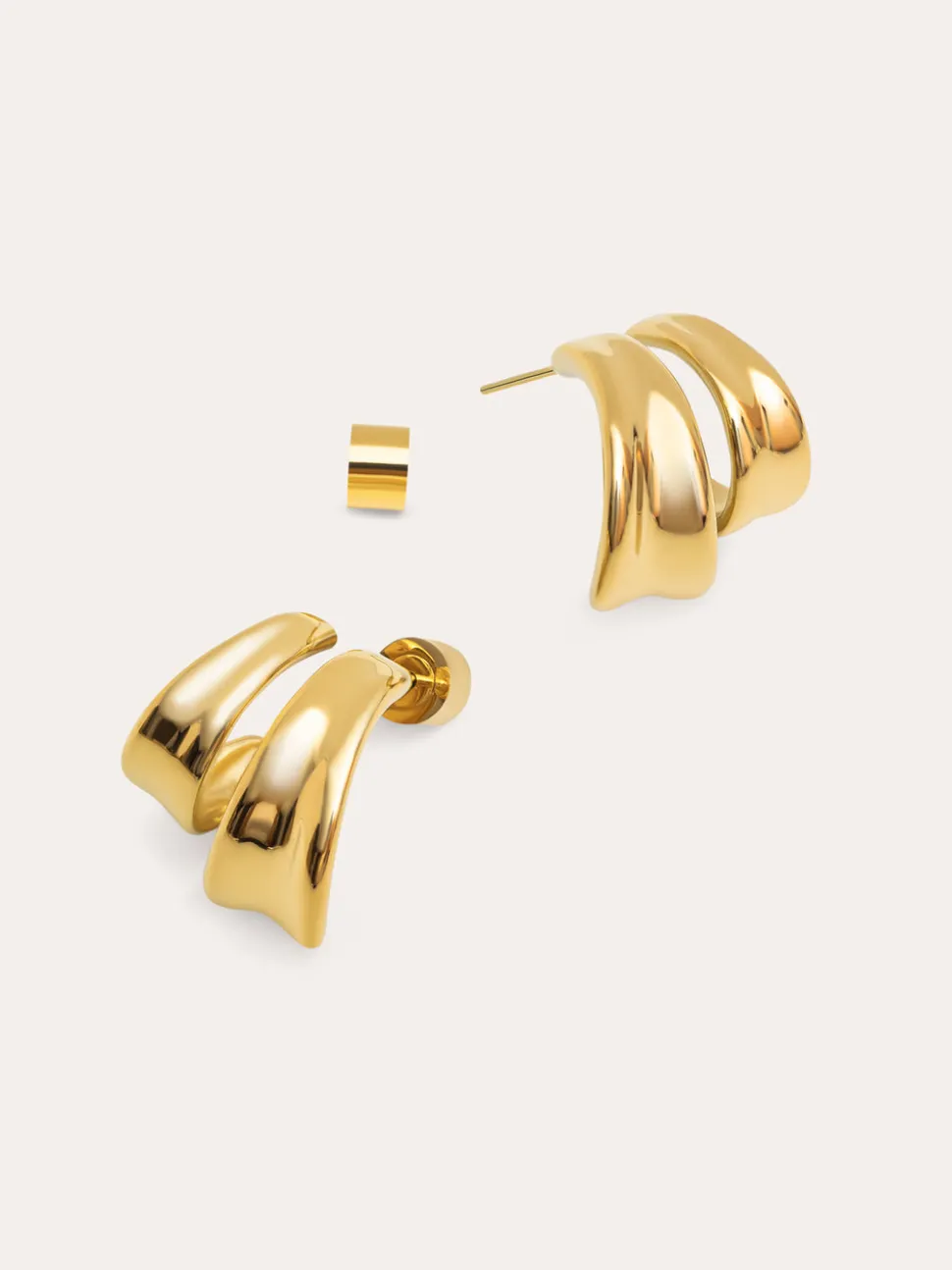 Pendientes Aro Aire Acero Baño Oro