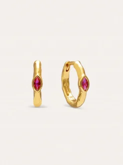 Pendientes Aro Alma Rosé Baño Oro