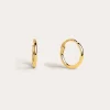 Pendientes Aro Ana XS Plata Baño Oro