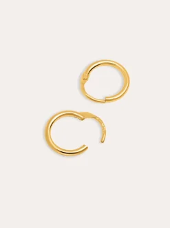 Pendientes Aro Ana XS Plata Baño Oro