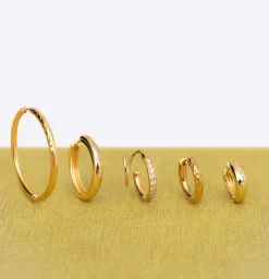 Pendientes Aro Astra S Baño Oro