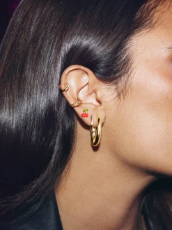 Pendientes Aro Bolero Acero Baño Oro