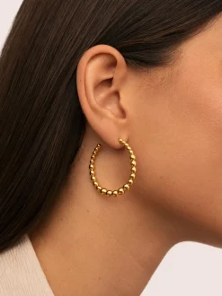 Pendientes Aro Bomb Acero Baño Oro