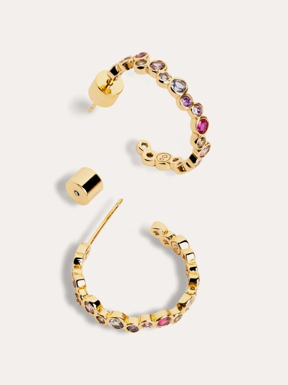 Pendientes Aro Bubbles Baño Oro