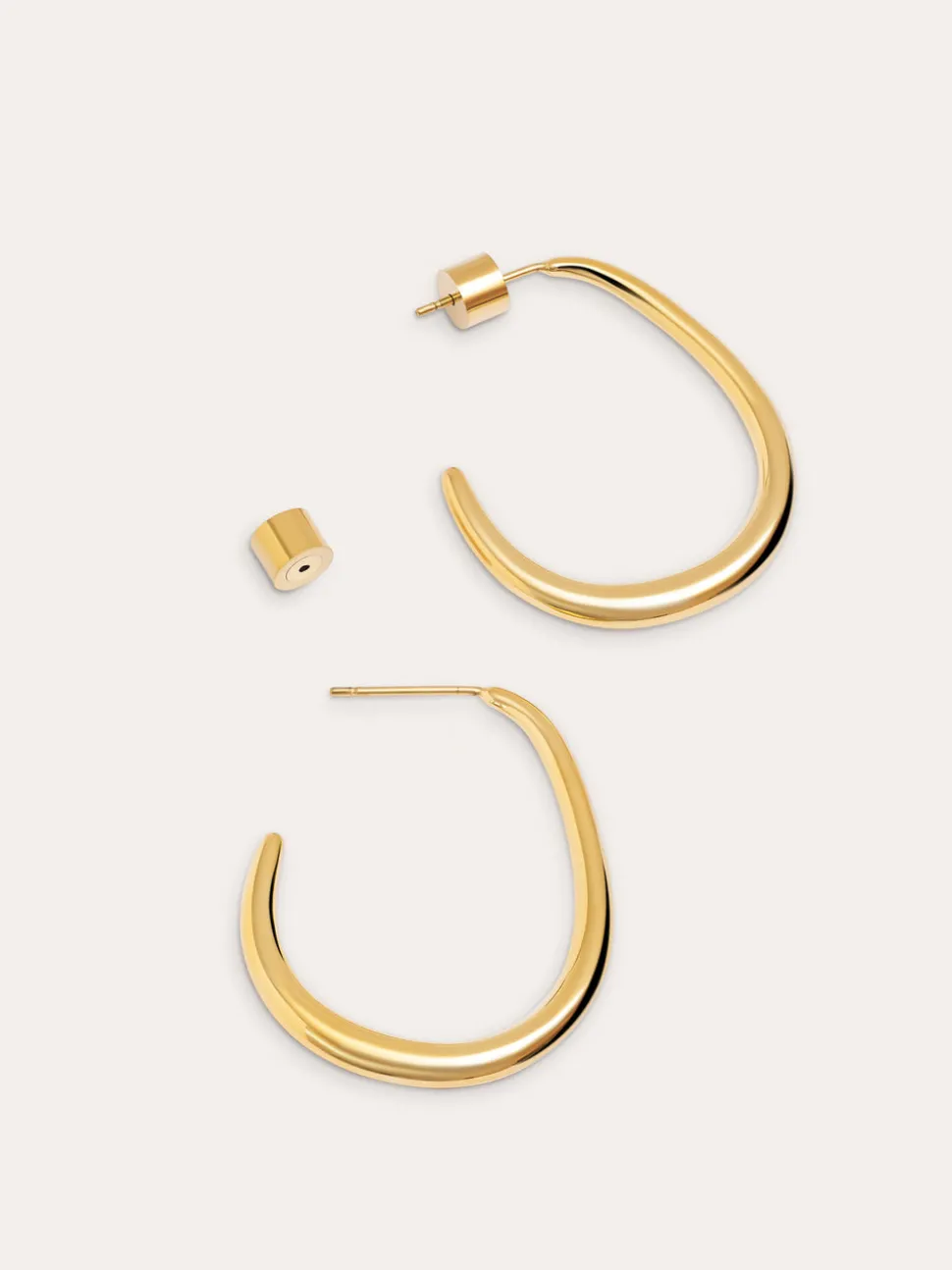Pendientes Aro Bulky Acero Baño Oro