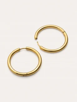 Pendientes Aro Carmen L Acero Baño Oro