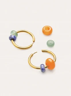 Pendientes Aro Carmen True Bomb Colors Acero Baño Oro