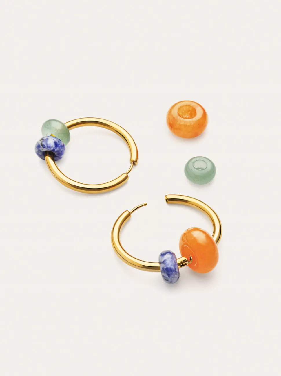 Pendientes Aro Carmen True Bomb Colors Acero Baño Oro