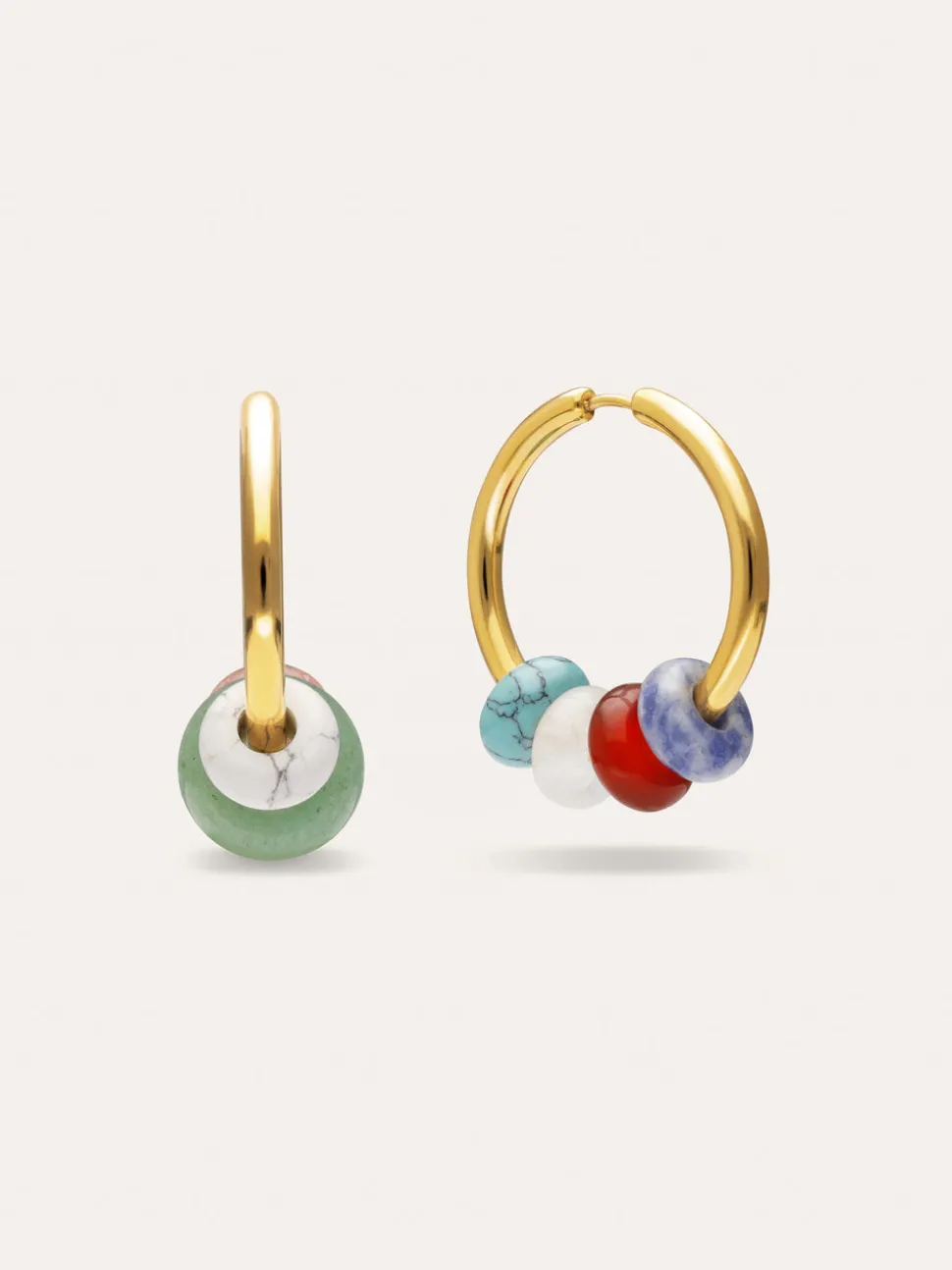 Pendientes Aro Carmen True Colors Acero Baño Oro