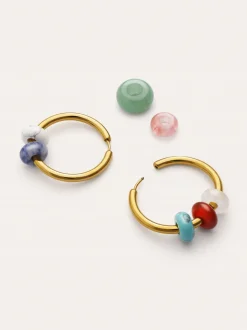 Pendientes Aro Carmen True Colors Acero Baño Oro