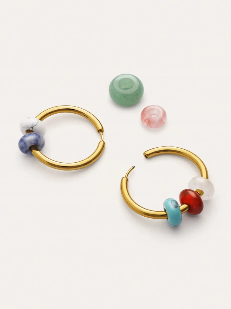 Pendientes Aro Carmen True Colors Acero Baño Oro