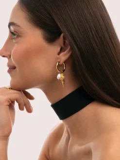 Pendientes Aro Carmen True Mar Acero Baño Oro
