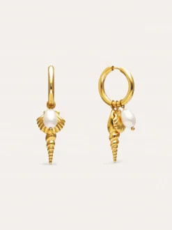 Pendientes Aro Carmen True Mar Acero Baño Oro