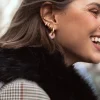 Pendientes Aro Carmen True Rose Acero Baño Oro