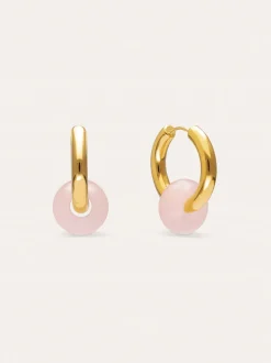 Pendientes Aro Carmen True Rose Acero Baño Oro