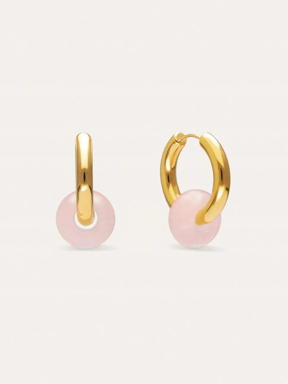 Pendientes Aro Carmen True Rose Acero Baño Oro