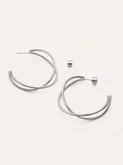 Pendientes Aro Cruzado Acero