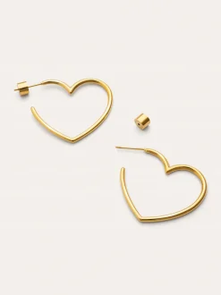 Pendientes Aro Cuore Acero Baño Oro