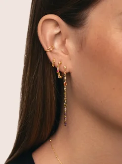 Pendientes Aro Estellar Colors Baño Oro
