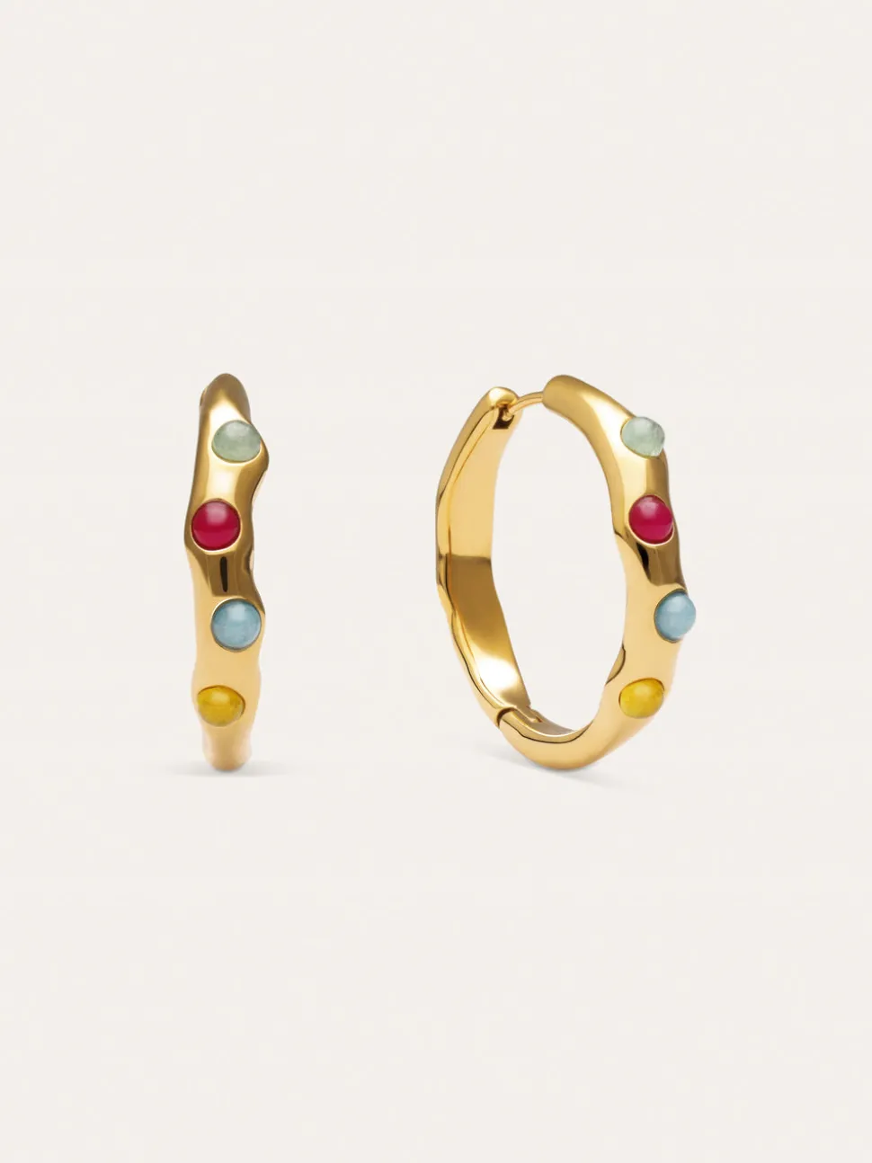 Pendientes Aro Gina Acero Baño Oro