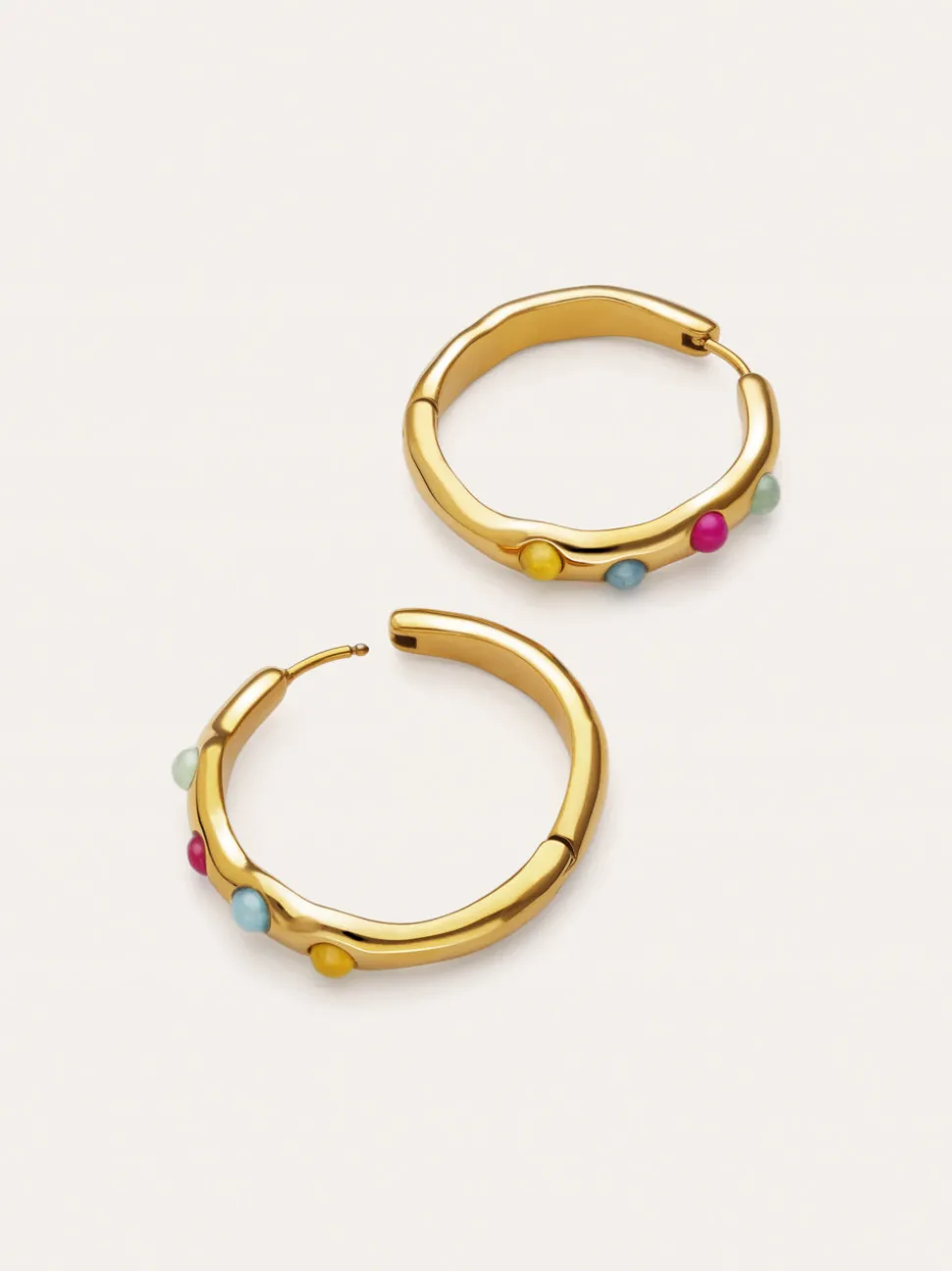 Pendientes Aro Gina Acero Baño Oro