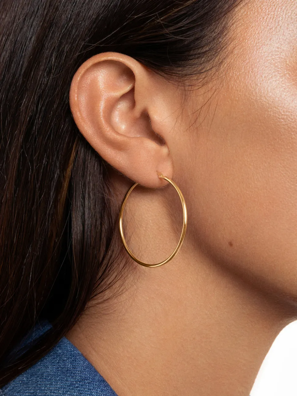 Pendientes Aro Maria L Acero Baño Oro