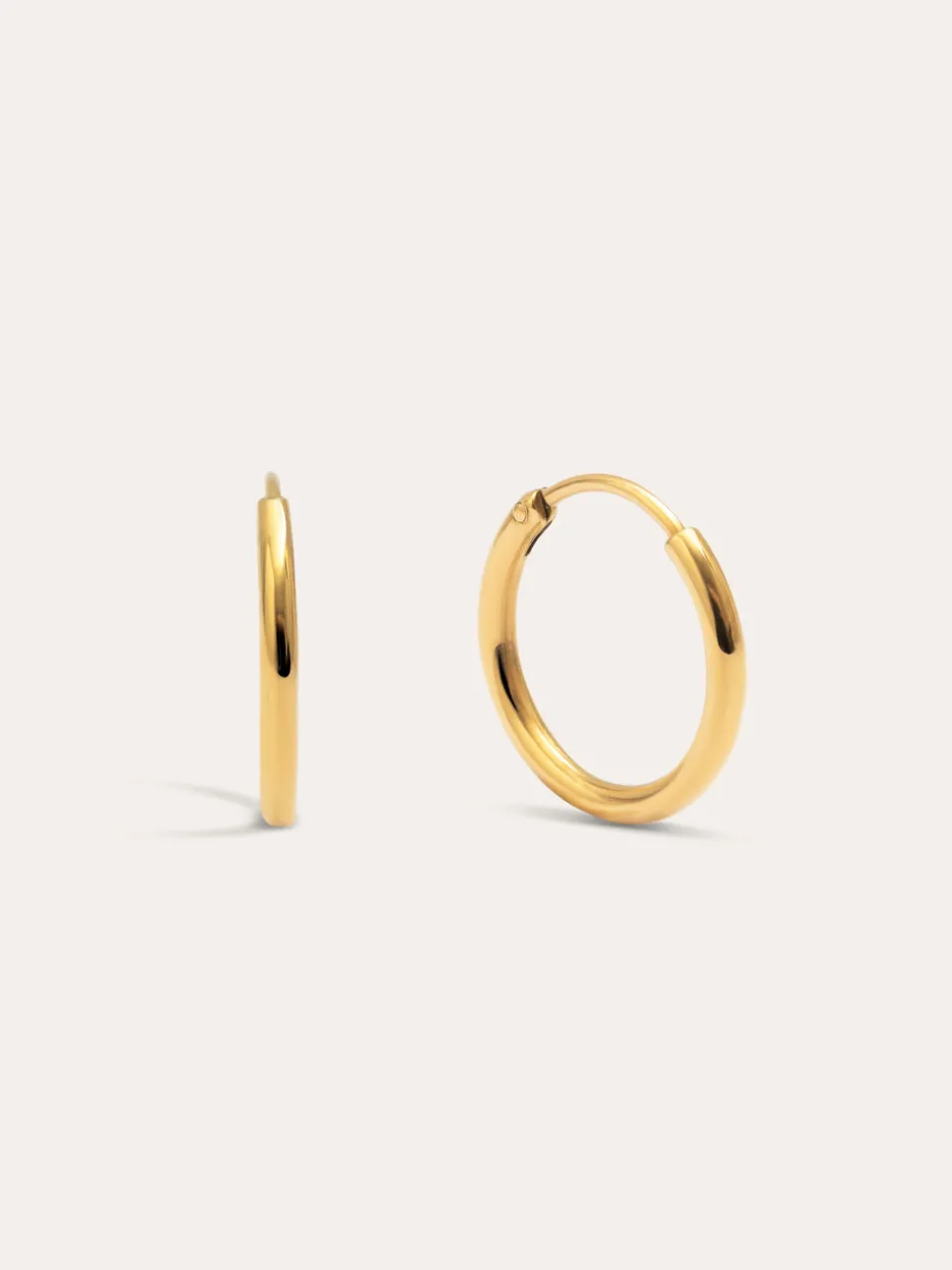 Pendientes Aro Maria S Acero Baño Oro