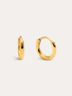 Pendientes Aro Maria XS Acero Baño Oro