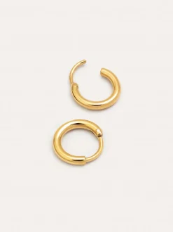 Pendientes Aro Maria XS Acero Baño Oro