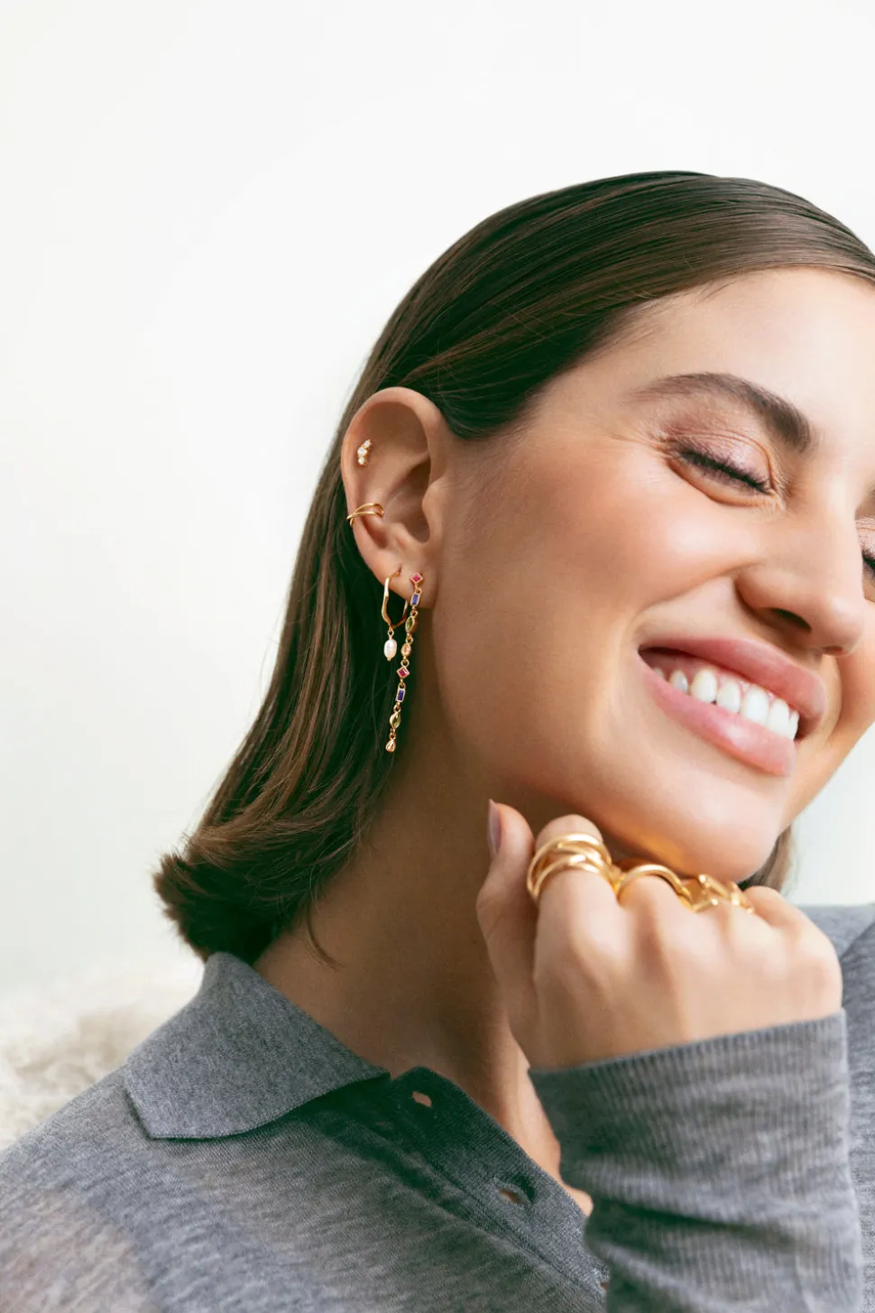 Pendientes Aro Menorca Pearl Baño Oro