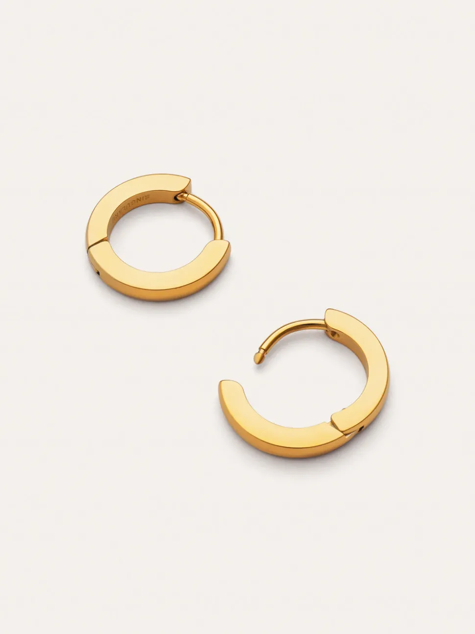 Pendientes Aro 10mm Acero Baño Oro