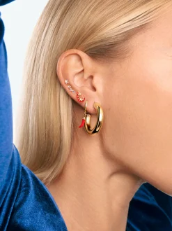 Pendientes Aro Mombasa Acero Baño Oro