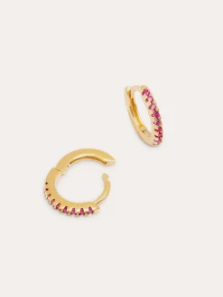 Pendientes Aro Raspberry Baño Oro