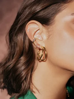 Pendientes Aro Raspberry Baño Oro