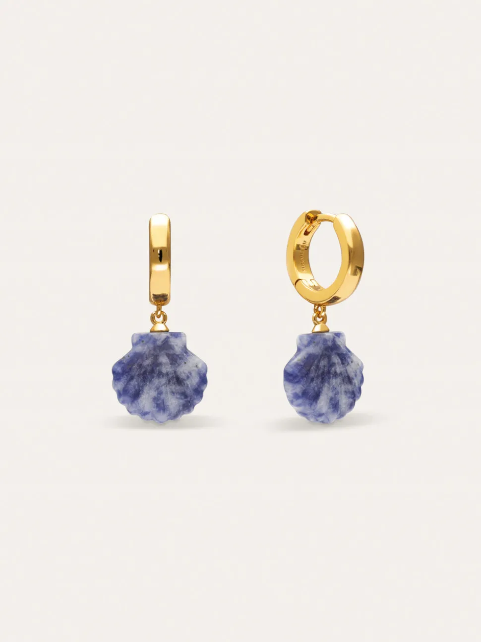 Pendientes Aro Santorini Stone Baño Oro