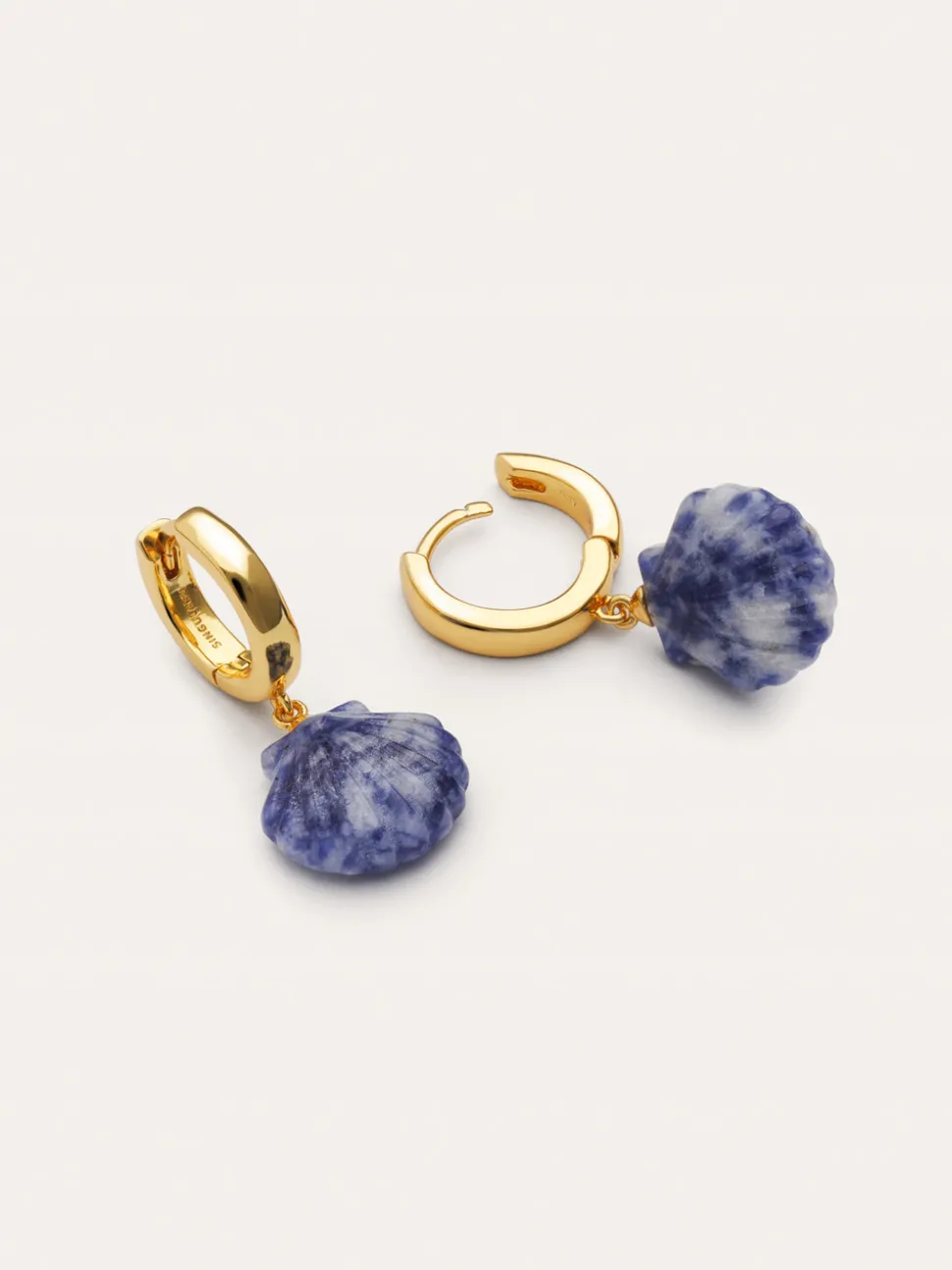 Pendientes Aro Santorini Stone Baño Oro