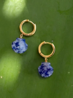 Pendientes Aro Santorini Stone Baño Oro