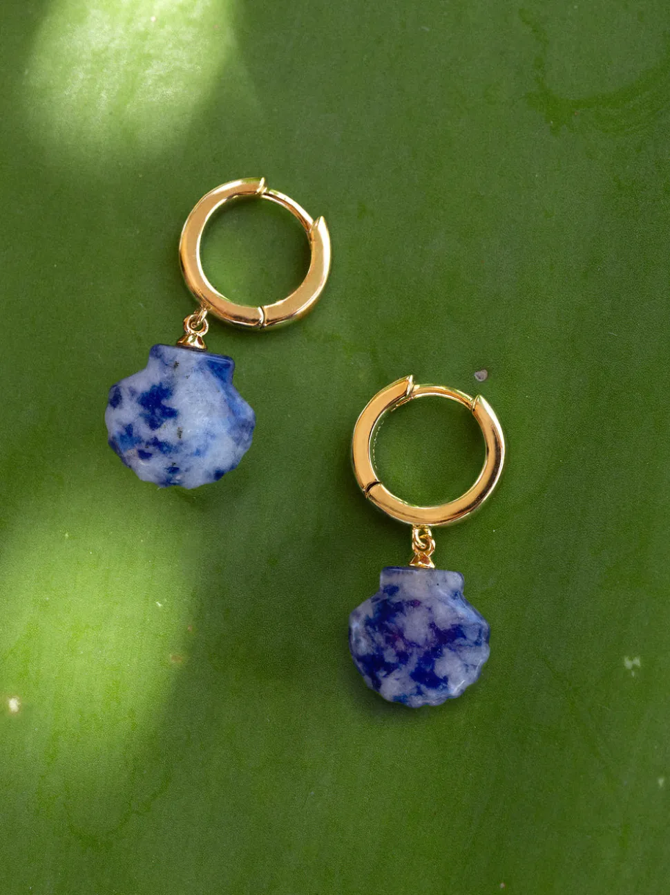 Pendientes Aro Santorini Stone Baño Oro