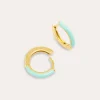 Pendientes Aro Sky Enamel Baño Oro