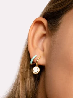 Pendientes Aro Sky Enamel Baño Oro
