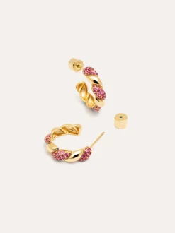 Pendientes Aro Twist Spark Baño Oro