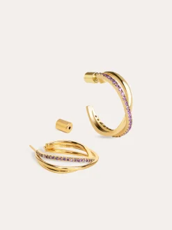 Pendientes Aro X Lavande Baño Oro