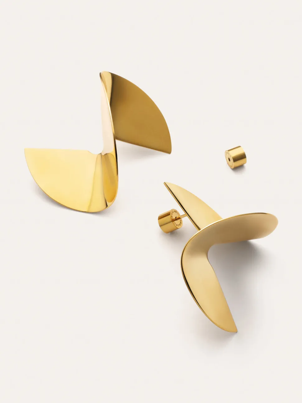 Pendientes Big Swirl Acero Baño Oro
