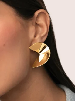 Pendientes Big Swirl Acero Baño Oro