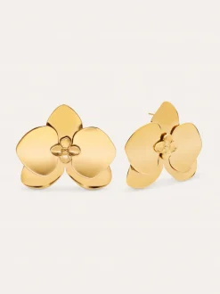 Pendientes Botanic Acero Baño Oro