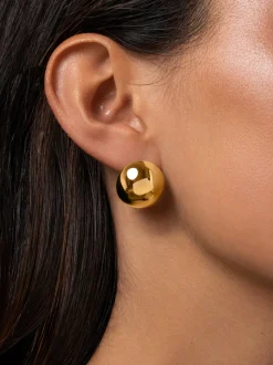 Pendientes Buttons Acero Baño Oro